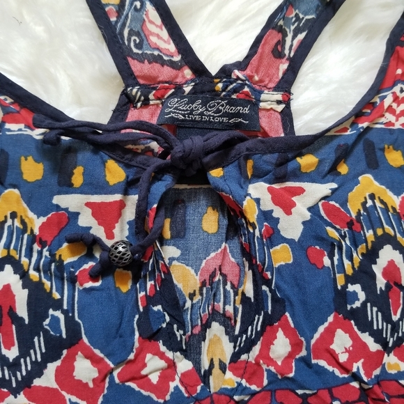 Lucky Brand Printed Sleeveless Blouse Medium - Picture 4 of 6